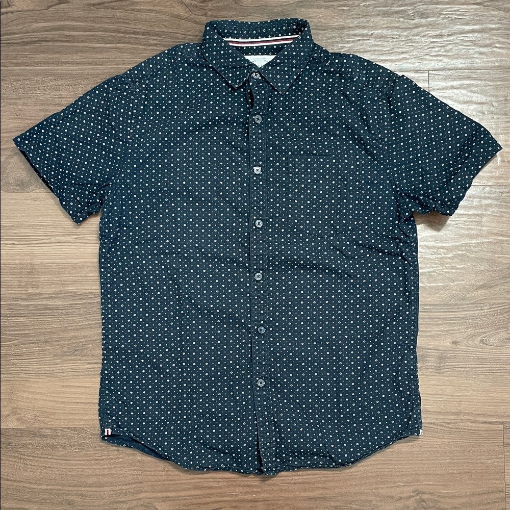 Men's Navy Geometric Button-Down Shirt